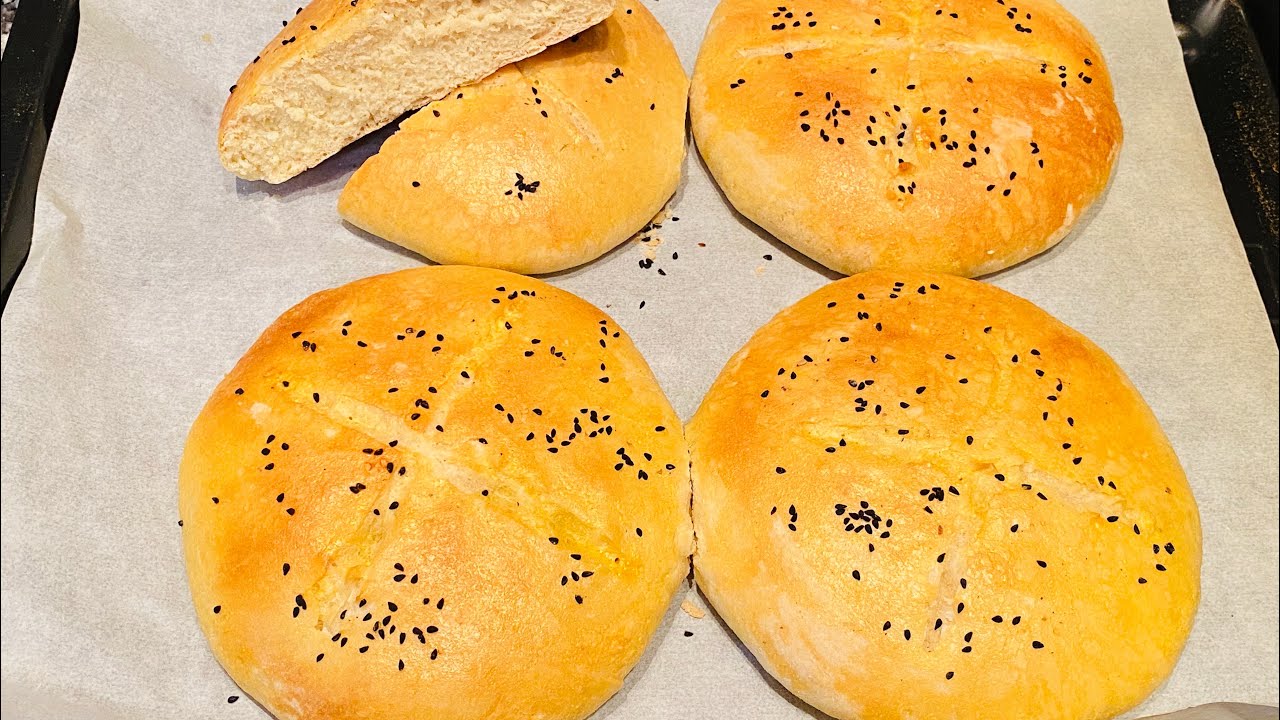 خبز العيد هشوش و  خفيف للاعياد و المناسبات /خبز الفارينة و السميد/فاوح ماشاءالله ❤️