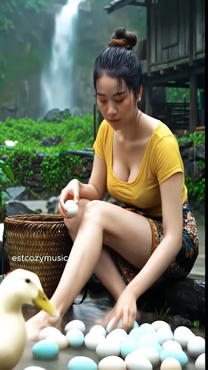 Soothing rain sound in a cozy countryside for deep sleep #short #deepsleep #rain #viralvideo