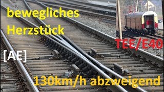 130km/h schnell dürfen die Weichen am Abzweig Nantenbach in ablenke...