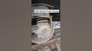 Train Wheels high speedy Track Switching. #track #railway #suspension #points #shorts