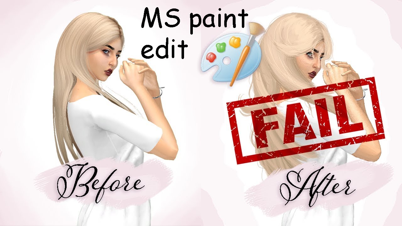 Sims 4 - Trying to edit in MS paint [FAIL?]