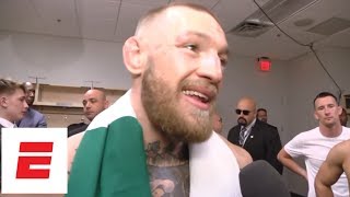 Conor McGregor reacts to losing to Floyd Mayweather [FULL postfight interview] | ESPN Archive