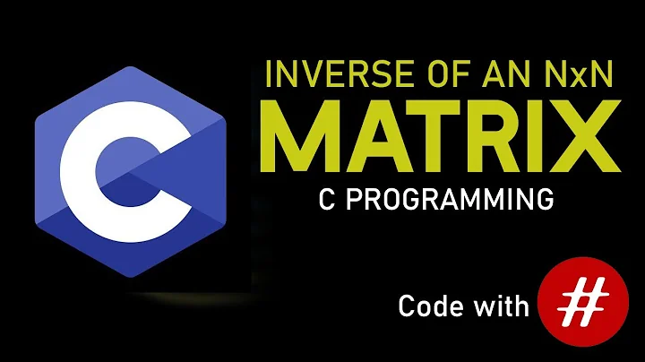 How to find the Inverse of Matrix NxN by using CPROGRAMMING  -  #programming