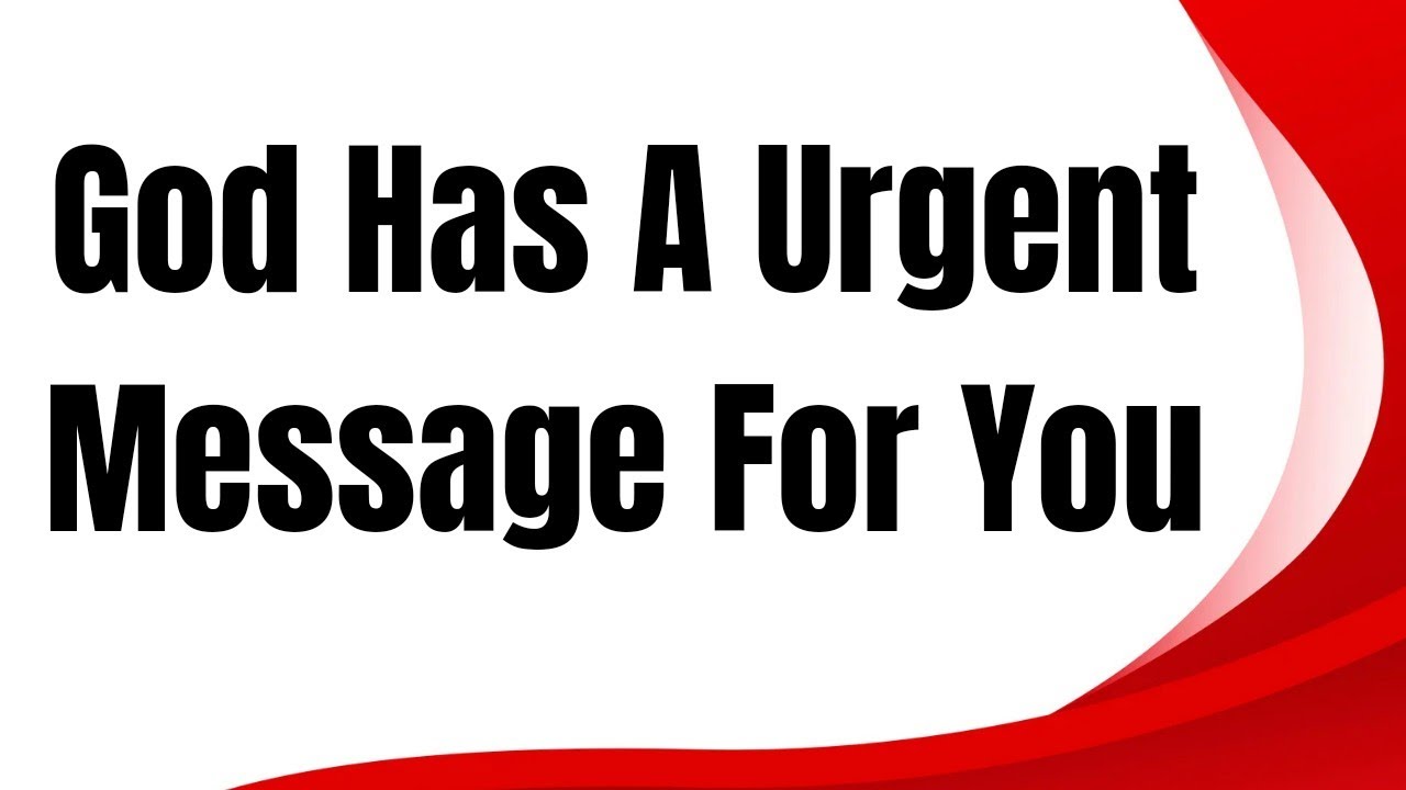 God Has A Urgent Message For You jesusmessage godmessage YouTube
