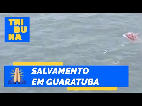 Lancha afunda em Guaratuba e piloto é salvo por barco