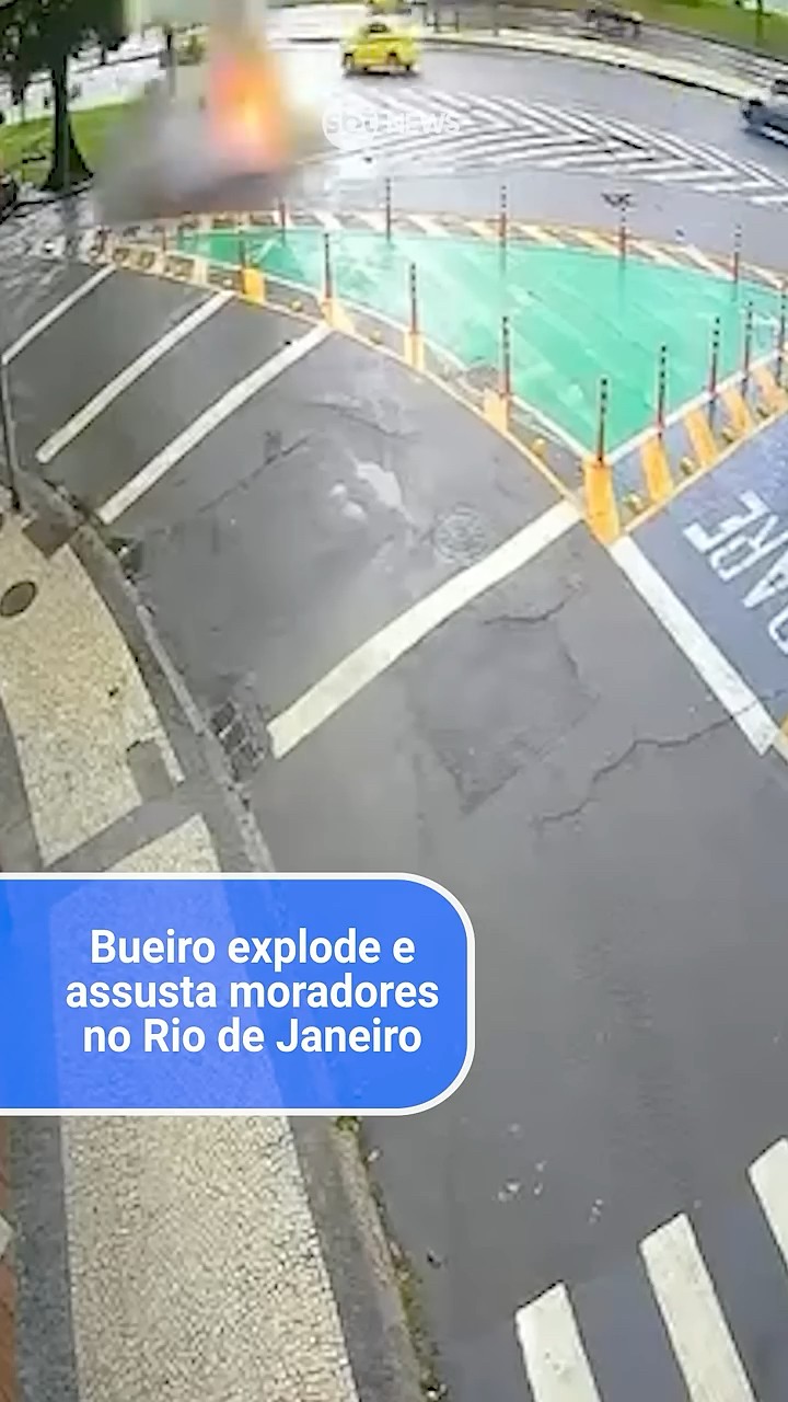 Bueiro explode e assusta moradores no Rio de Janeiro
