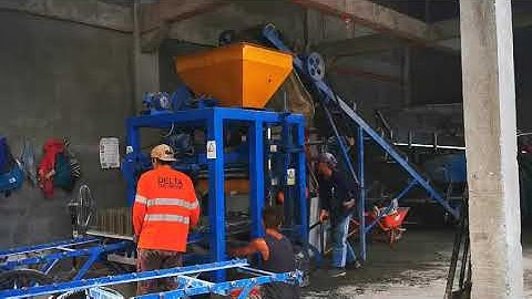 Regular Working Of ABM-4SE Concrete Hollow Block Machine In Rizal Philippines