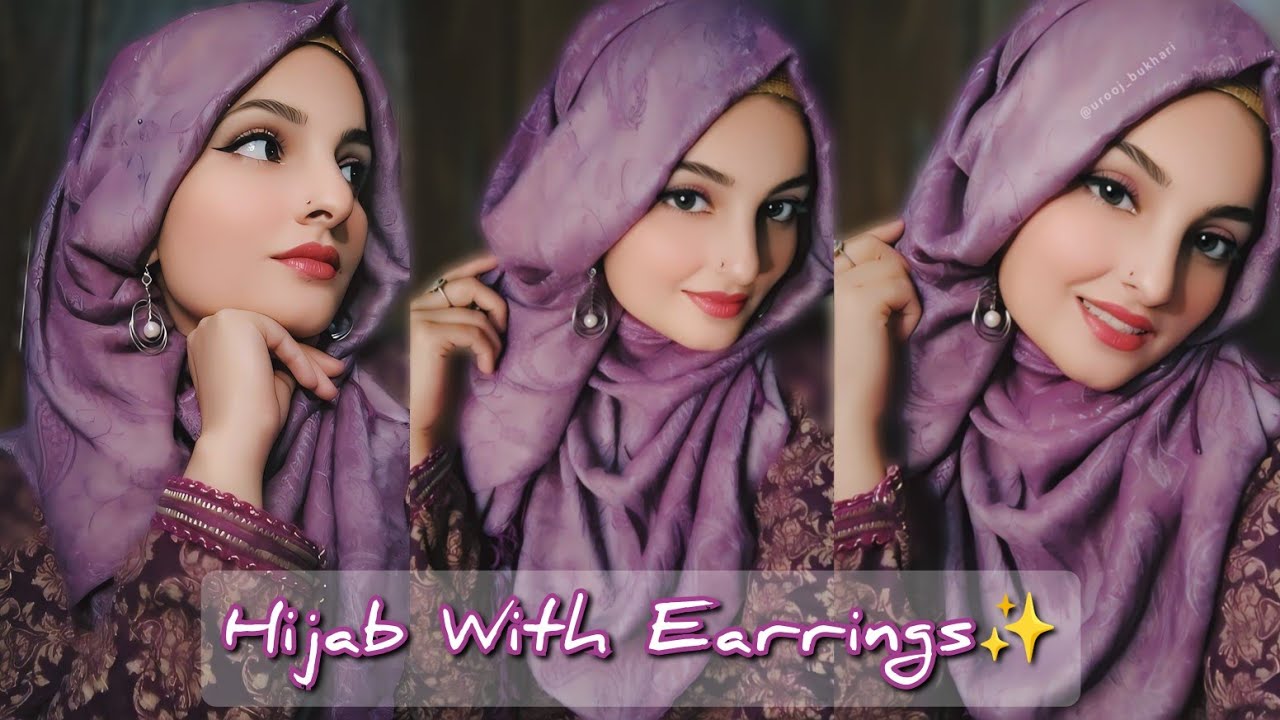 How do I set my 'Hijab Cap' and carry earrings with 'Georgette Chiffon Hijab'  ✨🫶 - - 🧕: @hijabs_by_aaisha 👗: @sidrajahanzeb.official 💎:… | Instagram