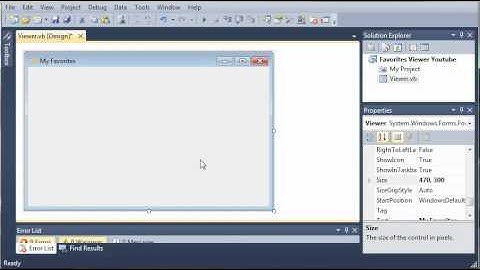 Visual Basic Tutorial - 188 - Favorites Part 1   Creating The GUI