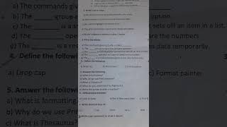 CLASS-6/COMPUTER/ second term exam paper Profile