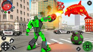 Dolphin 🐬 Robot Multiple Transform Wars: Car Drone Flying Dolphin Robot Game - Android Gameplay Wealth