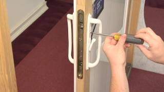 how to replace the dual point lock in a builders wood sliding patio door