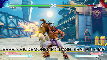 SFV - Akuma Quick Tech Showcase #2 5 meaty counter hit setups