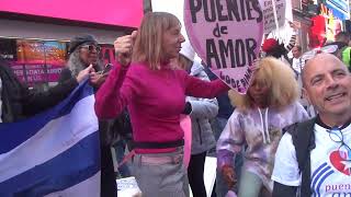 Times Square Rally Against US Blockade of Cuba and March To UN