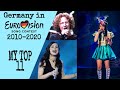 Germany in Eurovision | My Top 11 (2010-2020)