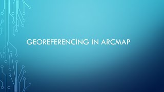 Georeferencing a raster map in ArcMap