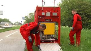 Full Hytrans HFS 2013 mobile fire system full deployment with the HS150