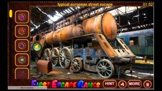 Abandoned Train Garage Escape - Walk Through FirstEscapeGames screenshot 2