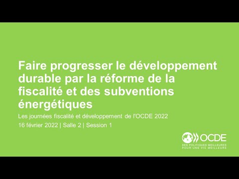 Les journées fiscalité et développement de l&rsquo;OCDE 2022 (Jour 1 Salle 2 Session 1) : Énergie