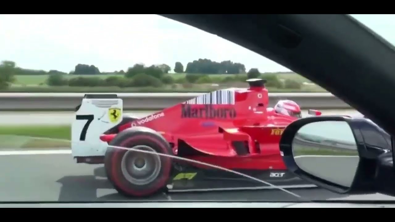 Formula GP2 car 🏎 on the Autobahn🔥👀