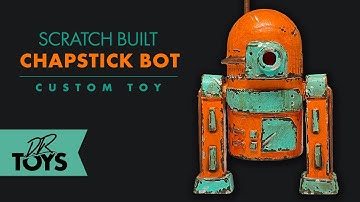 How to make a scratch build droid from recycled trash - an old Chapstick container - by DR Toys