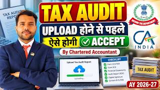 Tax Audit Accept By CA (Chartered Accountant) After CA Add And Form 3CD Assign on Income Tax Portal