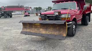 1994 FORD F-350 XLT 1 TON DUMP BODY AND 90" PLOW LOT# 1108 OCTOBER 2023 AUCTION
