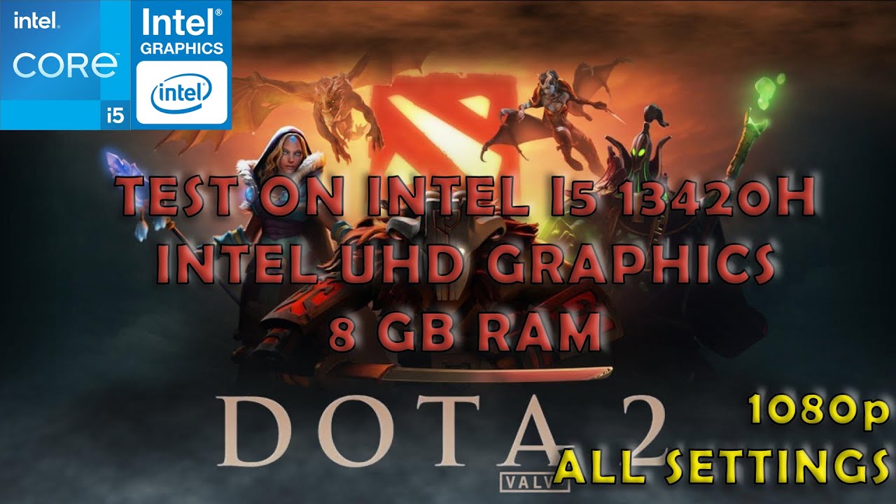 Dota 2|TEST ON INTEL i5 13420H|Intel UHD Graphics|ALL SETTINGS|8GB RAM ...