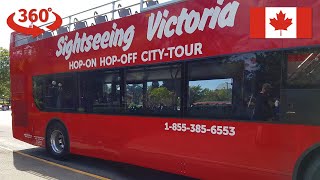 Victoria BC Double Decker HopOn HopOff Sightseeing Bus 360° Tour