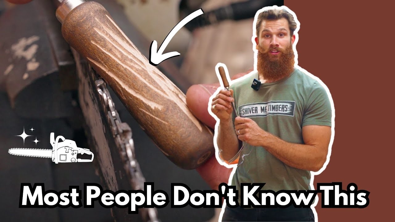 SAVE MONEY | How To Sharpen A Chainsaw With A File HANDLE - YouTube