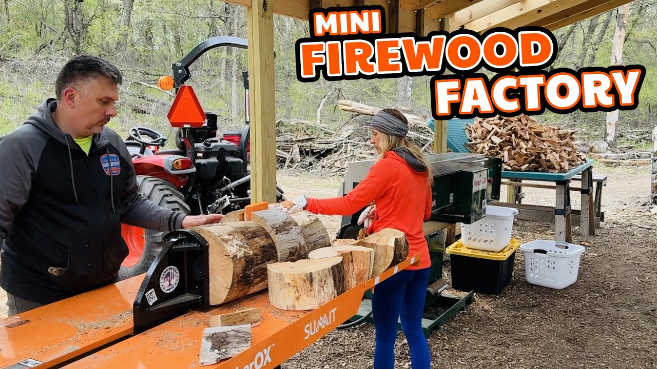 Cherry Firewood ProcessingFull Small Scale Production - YouTube