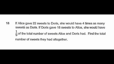 P6 2020 MGS Prelims Q16 - Fractions | Alice Doris Sweets | PSLE Maths