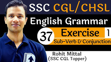 [37] Exercise – Sub-Verb Agreement & Conjunctions - 1 | Grammar for SSC | Devotion Institute