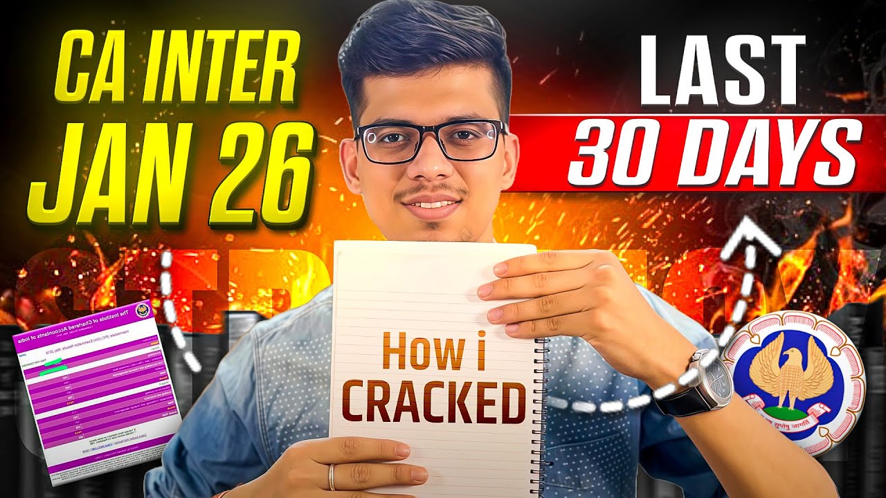 Last 30 days!! 5 HACKS that helped me PASS CA INTER🔥CA inter jan 26 ...