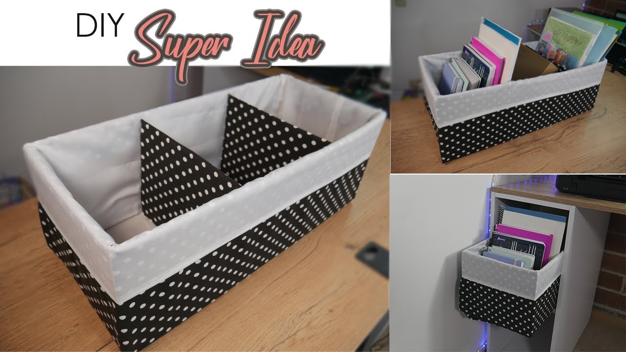 ✨COMO hacer CAJAS ORGANIZADORAS con CARTON forradas con TELA🔴 / STORAGE  BOX DIY/ CARDBOARD ORGANIZER 