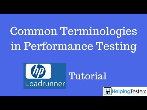 Common Terminologies in Performance Testing - Loadrunner Tutorial 3