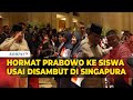 Hormat Prabowo ke Siswa SD saat Disambut di Singapura