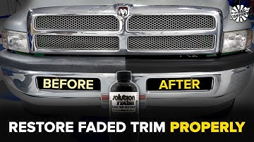 Fix Your FADED TRIM Properly & Permanently Using Solution Finish!