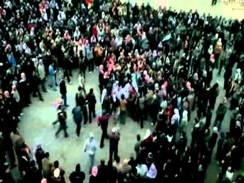 معرة النعمان تشييع الشهيد الناشط والبطل حامد زكريا الكركص السبت 21 1 2012