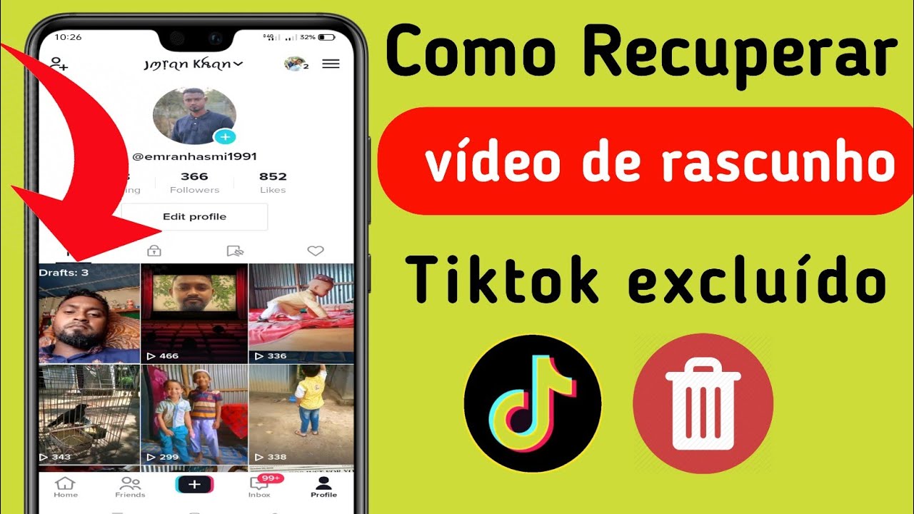 Como Recuperar O Rascunho Do Vídeo De Tiktok 2022 || Recuperar ...