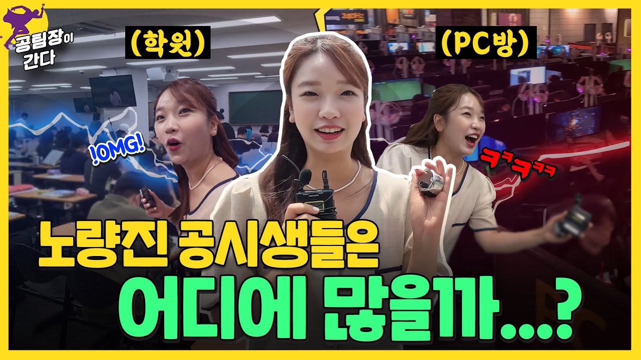 😎노량진 공시생분들 진짜 열심히 공부할까? | 학원 vs PC방 vs 카페 어디에 많을까? #노량진 #공시생 #학원 #pc방