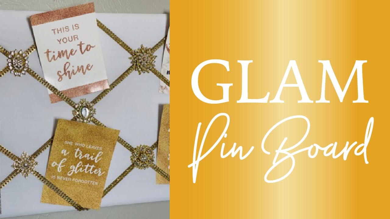 Glam Pin Board Create a Personal Bulletin Board with Bling Accents