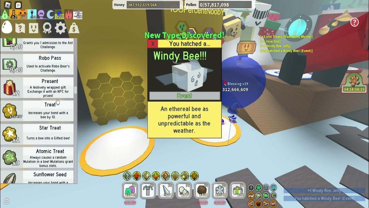FINALLY GOT WINDY BEE || Bee Swarm Simulator - YouTube