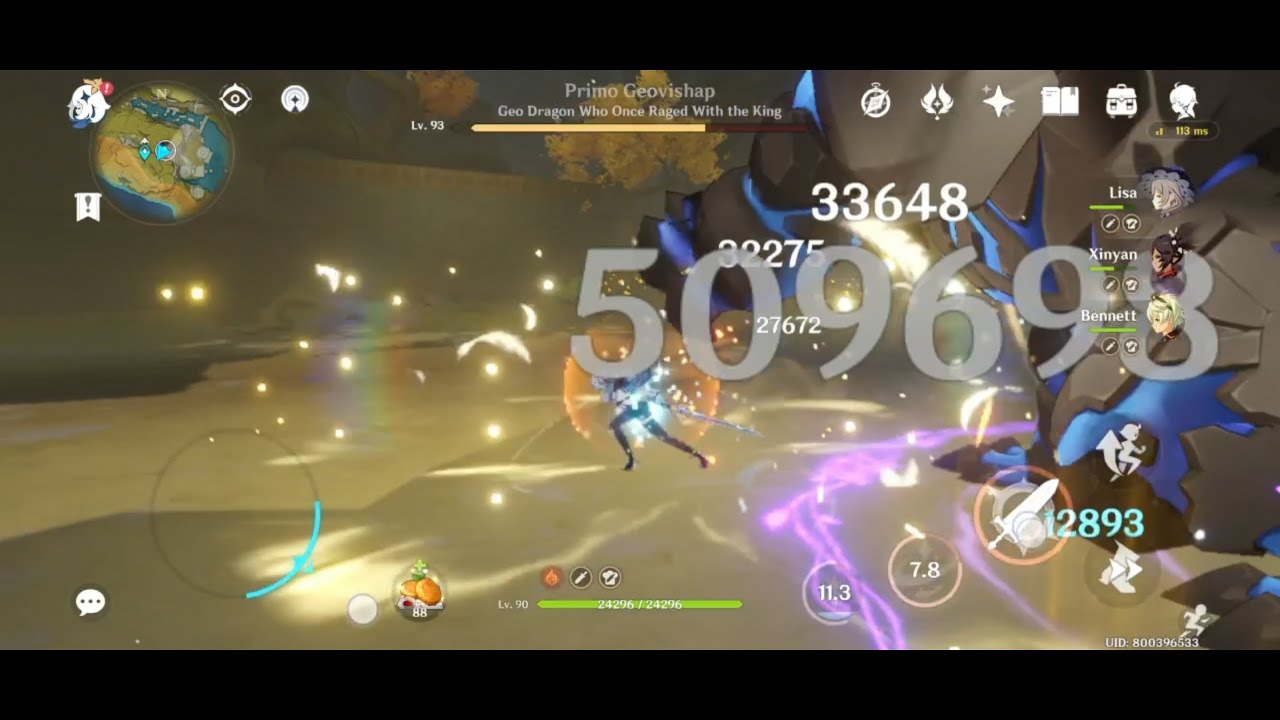 ONE HIT BURST COMBO【Best Combo for Eula】