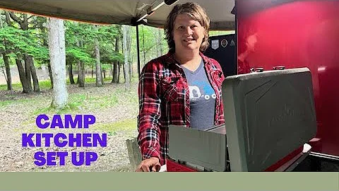 Wendy's Camp Kitchen Setup for her Hiker Trailer