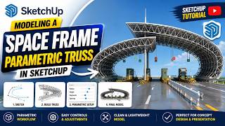 Modeling a Space Frame/Truss Roof in SketchUp | Step-by-Step Tutorial