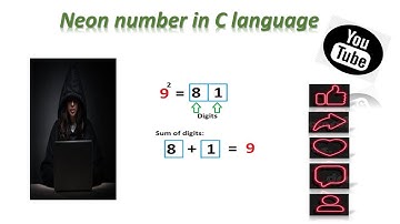 Program to check if a given number is a Neon number in C language