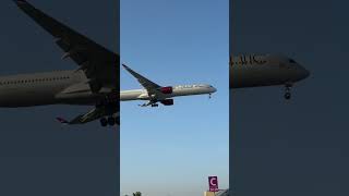 Stunning view of Virgin Atlantic’s Airbus A350 landing at Heathrow #shorts #airbusa350