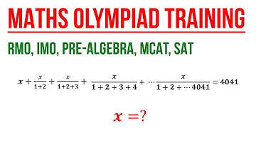 Sum of Finite Series I OLYMPIAD I SAT I MCAT  I Xth  I GRE I Pre-Math I NSO | IMO | SOF