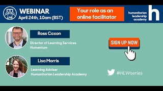 Webinar 3: Your role as an online facilitator